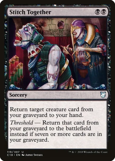 Stitch Together, Magic card C18 119 — Commander 2018 set