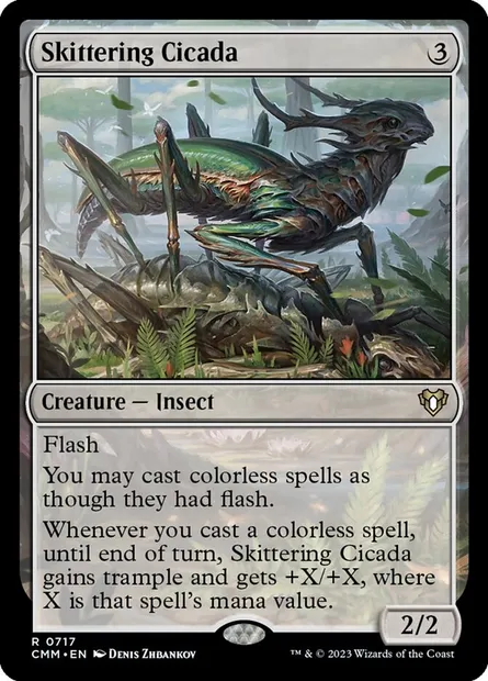 Skittering Cicada, Magic card CMM 717 — Commander Masters set