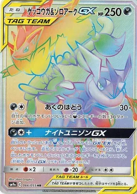 Greninja & Zoroark-GX, carte Pokémon SM9a 066 — extension Night Unison