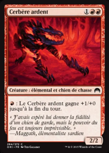 Cerbère ardent, carte Magic ORI 284 — extension Magic Origines