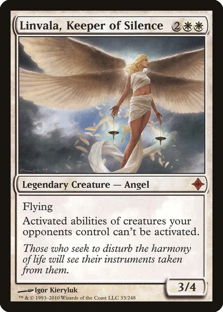 Linvala, Keeper of Silence, Magic card ROE 33 — Rise of the Eldrazi set