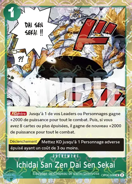Ichidai San Zen Dai Sen Sekai, carte One Piece OP06-038 — extension ONE PIECE CARD THE BEST