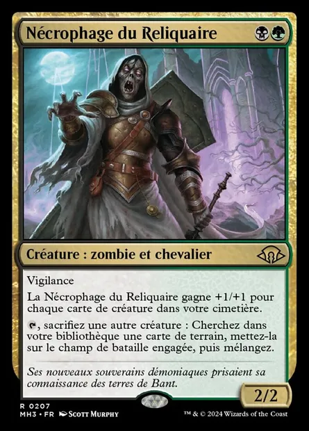 Nécrophage du Reliquaire, carte Magic MH3 207 — extension Modern Horizons 3