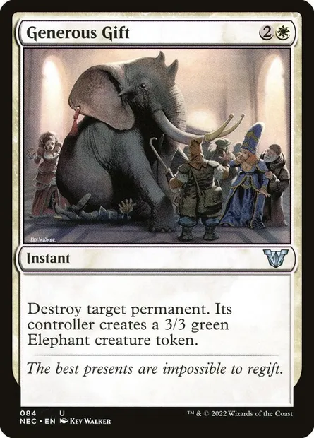 Generous Gift, Magic card NEC 84 — Neon Dynasty Commander set