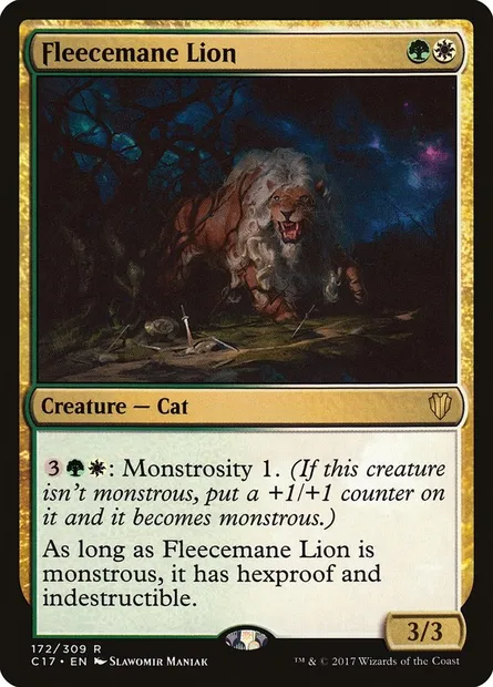 Fleecemane Lion, Magic card C17 172 — Commander 2017 set