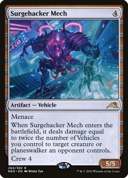 Surgehacker Mech, Magic card PNEO 260p — Kamigawa: Neon Dynasty Promos set