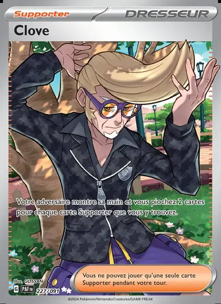 Clove, carte Pokémon PAF 227 — extension Destinées de Paldea