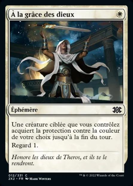 À la grâce des dieux, carte Magic 2X2 12 — extension Double Masters 2022