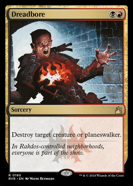 Dreadbore, Magic card RVR 180 — Ravnica Remastered set