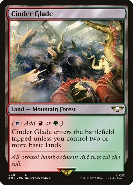 Cinder Glade, Magic card 40K 269 — Warhammer 40,000 Commander set