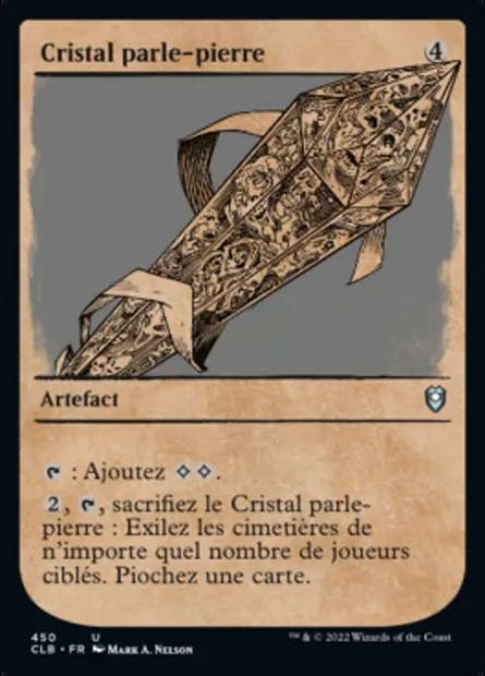 Cristal parle-pierre, carte Magic CLB 450 — extension Commander Légendes : la bataille de la Porte de Baldur