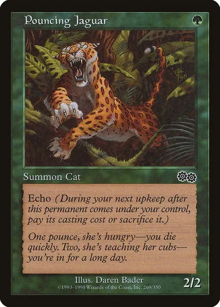 Pouncing Jaguar, Magic card USG 269 — Urza's Saga set