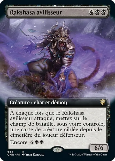Rakshasa avilisseur, carte Magic CMR 654 — extension Commander Legends
