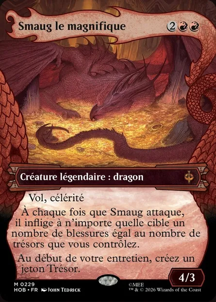Smaug le magnifique, carte Magic HOB 229 — extension The Hobbit