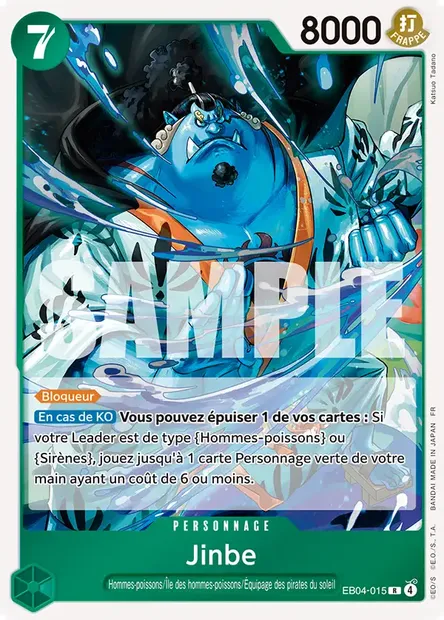 Jinbe, carte One Piece EB04-015 — extension EGGHEAD CRISIS