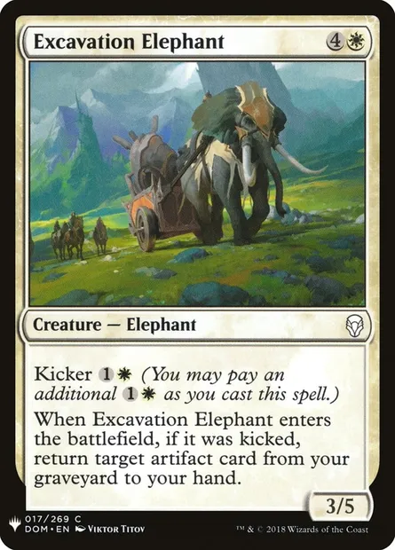 Excavation Elephant, Magic card PLST DOM-17 — The List set