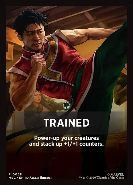 Trained, Magic card FMSC 58 — Marvel Super Heroes Jumpstart Front Cards set