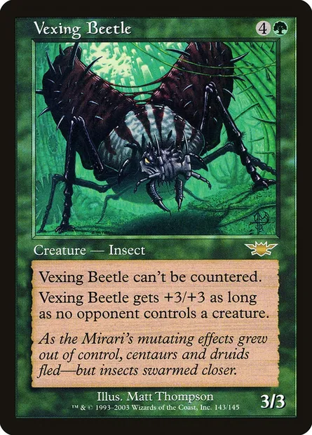 Vexing Beetle, Magic card LGN 143 — Legions set