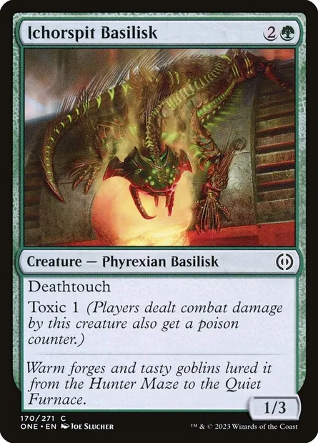 Ichorspit Basilisk, Magic card ONE 170 — Phyrexia: All Will Be One set