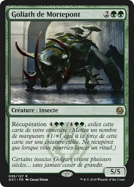 Goliath de Mortepont, carte Magic GK1 55 — extension GRN Guild Kit