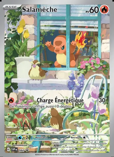 Salamèche, carte Pokémon PR-SV 044 — extension SVP Black Star Promos