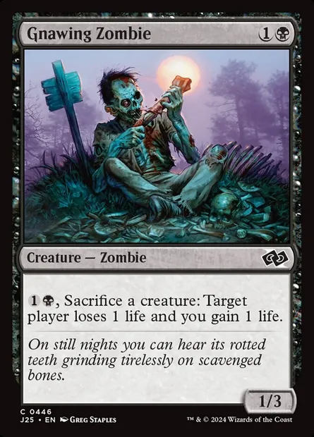 Gnawing Zombie, Magic card J25 446 — Foundations Jumpstart set