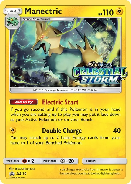 Manectric, Pokémon card SM 130 — SM Black Star Promos set
