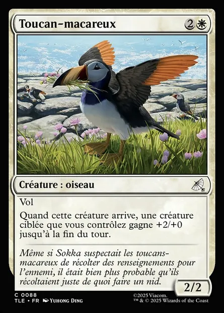 Toucan-macareux, carte Magic TLE 88 — extension Avatar: The Last Airbender Eternal