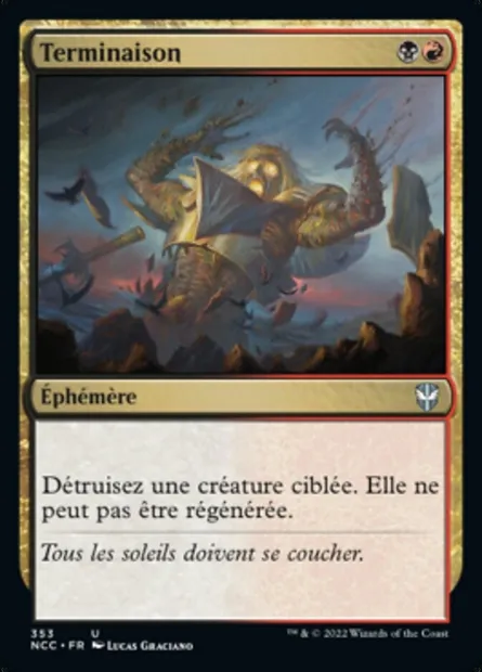 Terminaison, carte Magic NCC 353 — extension New Capenna Commander