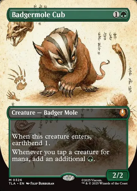 Badgermole Cub, Magic card TLA 326 — Avatar: The Last Airbender set