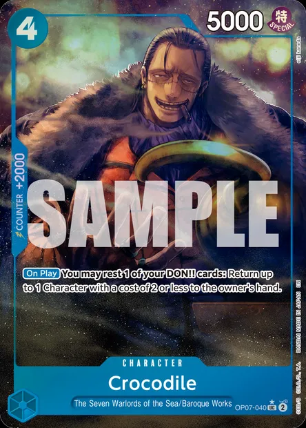 Crocodile, One Piece card OP07-040 — 500 YEARS IN THE FUTURE set