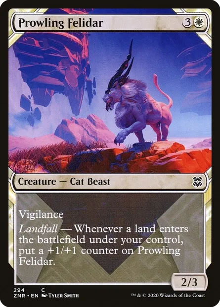 Prowling Felidar, Magic card ZNR 294 — Zendikar Rising set