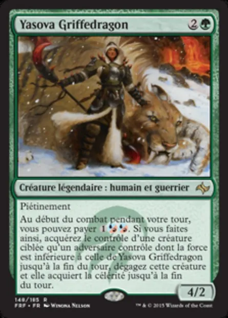 Yasova Griffedragon, carte Magic FRF 148 — extension Destin reforgé