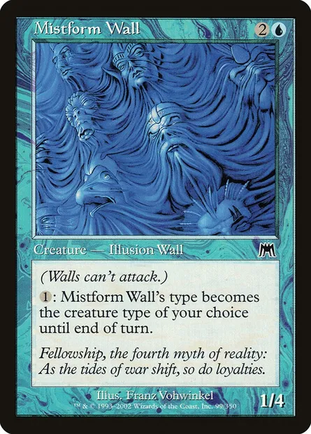Mistform Wall, Magic card ONS 99 — Onslaught set