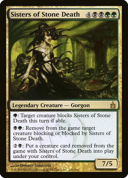 Sisters of Stone Death, Magic card RAV 231 — Ravnica: City of Guilds set