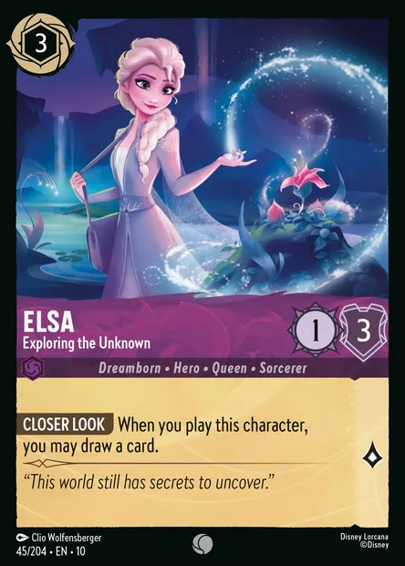 Elsa - Exploring the Unknown, Disney Lorcana card CH10-045 — Whispers in the Well set