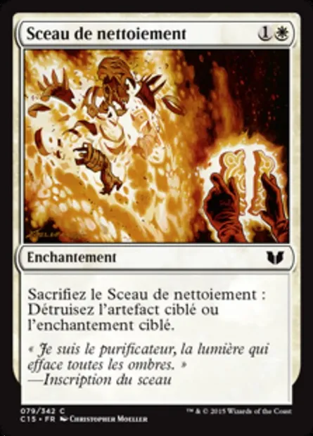 Sceau de nettoiement, carte Magic C15 79 — extension Commander 2015