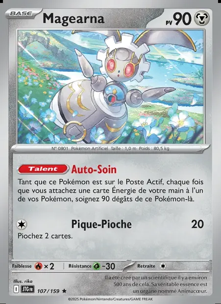 Magearna, carte Pokémon JTG 107 — extension Aventures Ensemble