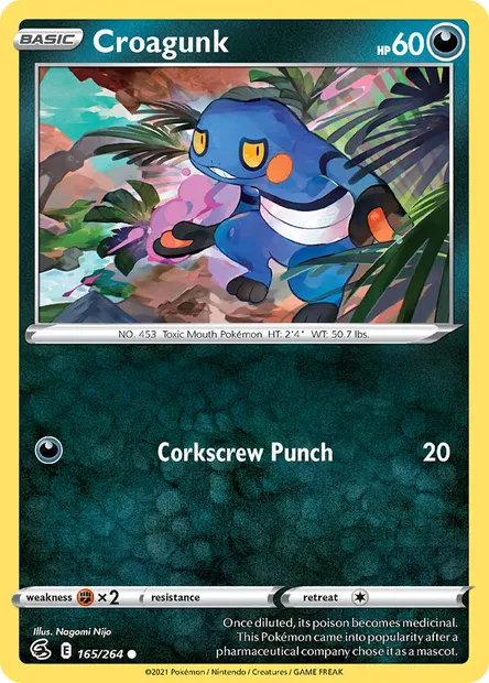Croagunk, Pokémon card FST 165 — Fusion Strike set