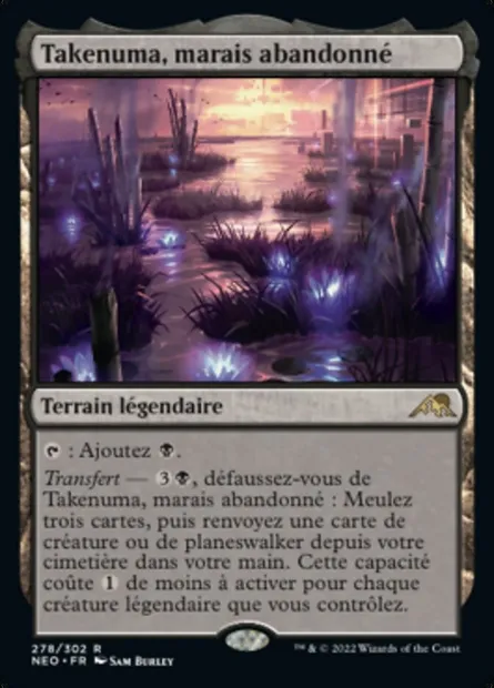 Takenuma, marais abandonné, carte Magic NEO 278 — extension Kamigawa: La Dynastie Néon