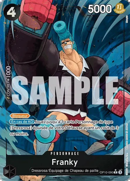 Franky, carte One Piece OP10-090 — extension SANG ROYAL