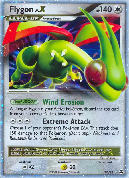 Flygon LV.X, Pokémon card RR 105 — Rising Rivals set