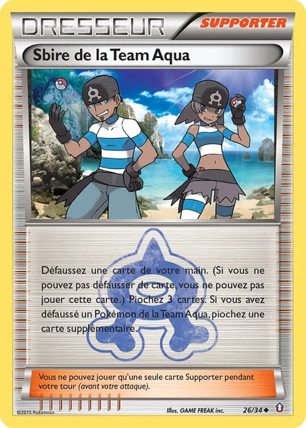 Sbire de la Team Aqua, carte Pokémon DCR 26 — extension Double Danger