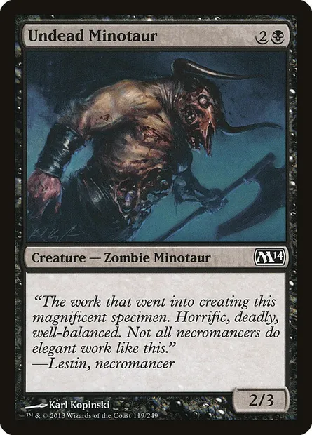 Undead Minotaur, Magic card M14 119 — Magic 2014 set
