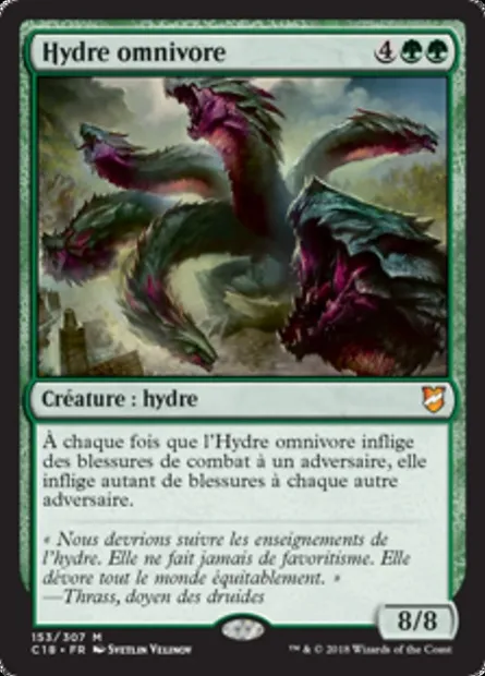 Hydre omnivore, carte Magic C18 153 — extension Commander 2018