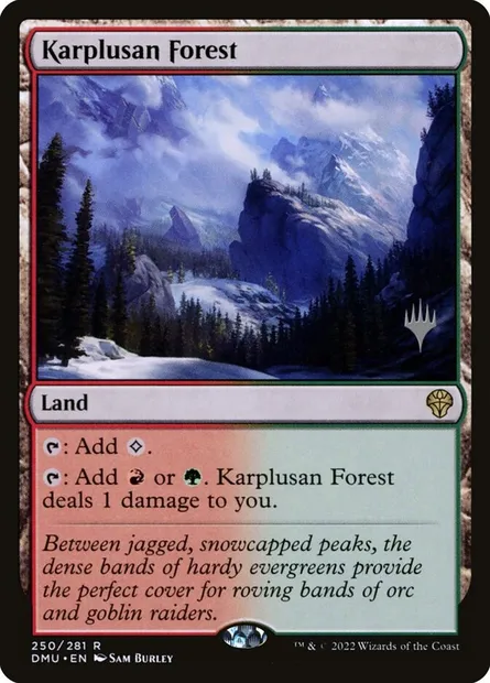 Karplusan Forest, Magic card PDMU 250p — Dominaria United Promos set