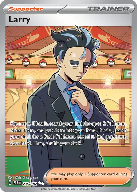 Larry, Pokémon card PAR 235 — Paradox Rift set