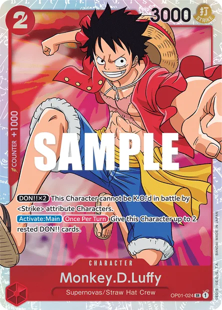 Monkey.D.Luffy, One Piece card OP01-024 — ROMANCE DAWN set