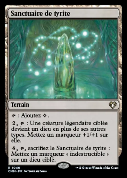 Sanctuaire de tyrite, carte Magic CMM 1049 — extension Commander Masters