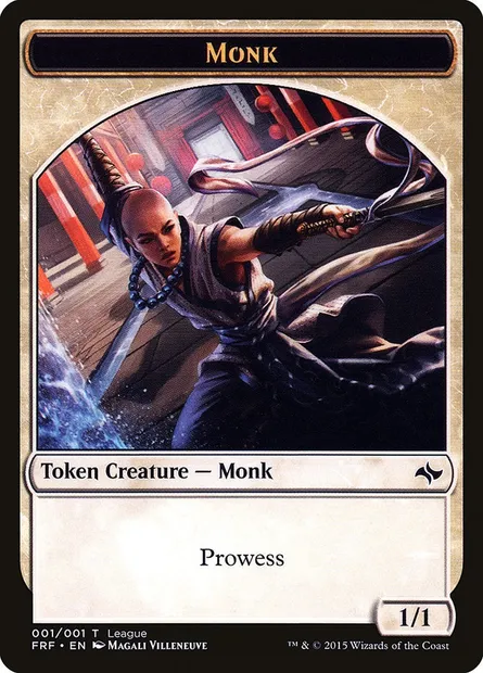 Monk, carte Magic L15 1 — extension League Tokens 2015